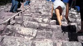 climbing Mexico Mayan COBA ruin !
