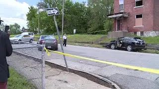 Police cruiser hit