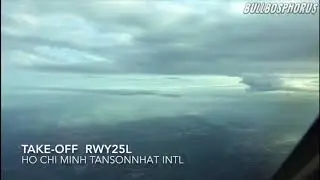 Cockpit View Takeoff (Timelaps) - Ho Chi Minh Tansonnhat Airport