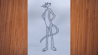 &ldquo;Pink Panther Sketch | Cute Cartoon Drawing&rdquo; by #mehaksketches #art