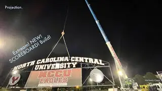 Extreme Eagles scoreboard restoration job at NCCU ( North Carolina Central University )