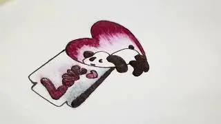 How to make panda tattoo with blade||tattoo trick #tattoo #trick #panda #youtube 