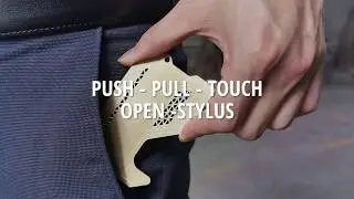 HYGICARD Antimicrobial Brass EDC Tool Pull Push Touch Stylus