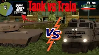 TANK VS TRAIN  GTA SAN ANDREAS  #gtasanandreas ##memeedit #video 