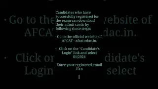 AFCAT Admit Card 2024//How to Download AFCAT Admit Card 2024 #indianairforce #afcat #afcatadmitcard