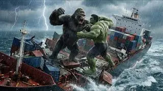 KING KONG Clashes with HULK: A Battle Erupts Aboard a Military Transport Aircraft
