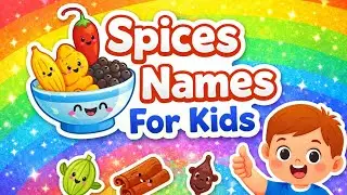Spices Name with Pictures for Kids |Learn Spices Names #cardamom #cuminseeds #turmeric #redchilli