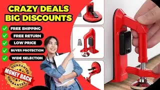 Free shipping Portable Alarm Door Stopper Suction Cup Door Lock Brace not Alarm /Alarm Type Self