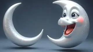 🌙 I Am a Crescent | Kids English Poem | Moon Shape Song for Children