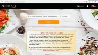 Tutoriel pour passer commande avec Allo Resto nc