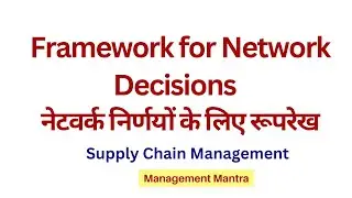 Framework for Network Design Decision in Supply Chain Management