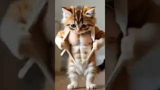 Muscle surge effect 💪| ai cat baby | ai animation| ai cartoons|@Catanimation818 #aicat