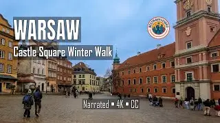 Warsaw Castle Square (Plac Zamkowy) Walk 4K | Royal Castle Day to Night
