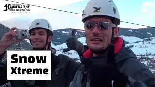 Zip line winter experience at San Vigilio di Marebbe - Italy