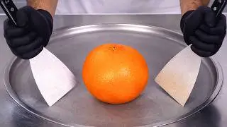 Grapefruit &mdash; Ice Cream Rolls | Satisfying Visual ASMR