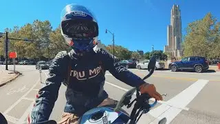 Motorcycle Ride Through Pittsburgh&rsquo;s East End | Engine Sounds + Chill LoFi