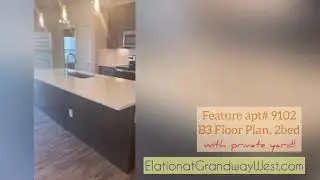 Featured apartment #9102. B3 with privacy yard! 2 bed with 1116 sq ft