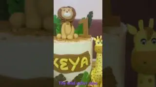 Simple jungle safari theme cake ! #lionking #thelionking #disney #cake #cafe #chennai #besantnagar