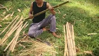 Homestead Hack: Low-Cost Way to Build a Bamboo Livestock Pen _FarmersLife _Shorts