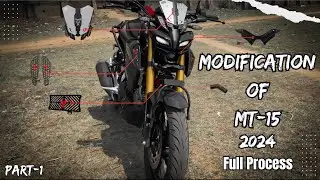 Modification on Yamaha MT-15 | Radiator guard, Visor, Air duct Grill, Winglet | - Part 1