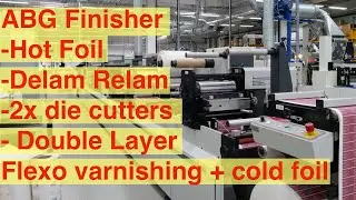 ABG Digital finishing machine hot foil + double layer   cold foil + laminating  #ppmachinery