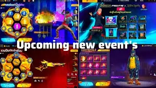 Upcoming new event's video || ff new events || m1887 gun skin || emots royal || dino royal || 