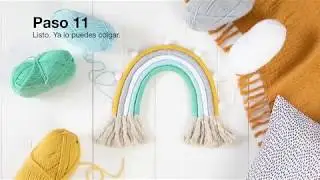 Arco iris de macram&eacute; - Mi&eacute;rcoles d&iacute;a para las manualidades