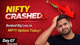 Nifty crashed booked loss in nifty option trading | Day 7