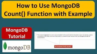 How to Use MongoDB Count() Function with Example | MongoDB Tutorial for Beginners
