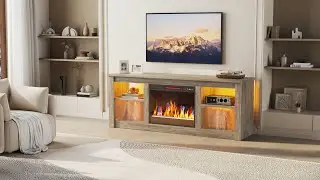 Bestier LED Fireplace Media Console &ndash; Where Elegance Meets Functionality! 🎨🔥&zwnj;