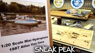 1:20 Scale Mini Hydroplane 1987 Atlas Van lines Wood Kit - New Build