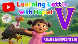 Learning Letter V with Hopie! 🌟 Vocabulary, Fun Words & Adventures for Kids | ABC Learning Series