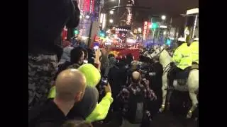 Kansas City police use pepper spray on Trump protestors