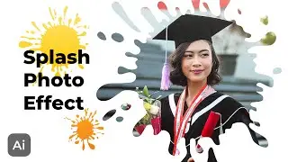 Splash Photo Effect Design - Adobe Illustrator Tutorials
