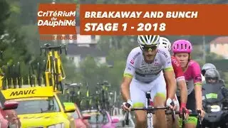 Breakaway and bunch - Stage 1 (Valence / Saint-Just-Saint-Rambert) - Crit&eacute;rium du Dauphin&eacute; 2018