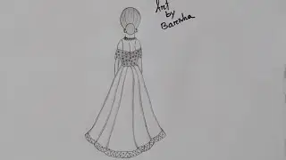 Girl From Backside Drawing #Backside Girl Art #Girl Drawing Step by step #How To Draw Backside Girl