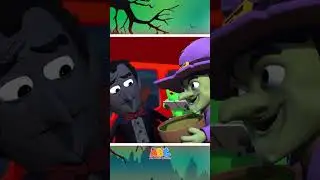 😤Vampire Wants Food!🎃🍔 | Wheels on the Bus Spooky🚌 #shorts #kidssongs