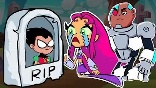 RIP Robin Titan, Cyborg & Starfire so sad | Gizmo Feels ALL the Emotions | Teen Titans Go! | @dckids
