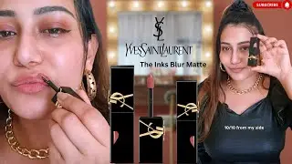 Yves Saint Laurent The Inks Blur Lipstick Review | Rosewood Emotion & Pink Domination #ysl