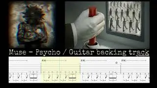 Muse - Psycho - Guitar backing track + tabs