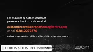 CORONATION REGISTRARS LIMITED WEBINAR