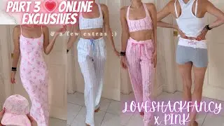 Part 3 – 🌸 LOVE SHACK FANCY x PINK ONLINE EXCLUSIVE SLEEP PANTS + WHITE FLORAL CAMPUS TEE
