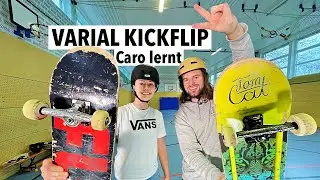 Caro will den Varial Kickflip lernen I Skateboard Tutorial Deutsch
