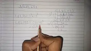 Find the cube root of 1,85,193 by the prime factorization method in Hindi