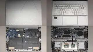 Разборка ASUS ZenBook 14 UX3405M, замена SSD-накопителя, замена крышки петли аккумулятора, ремонт.