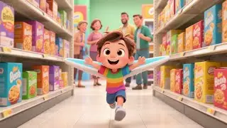 No Running in the Supermarket! Slow Down! | Fun Kids Safety Song | Supermarket Adventure Rhyme