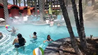 Family stay @ Harrah's Rincon So Cal. ~ Lazy River ~ Dive tower room overlooking pool area