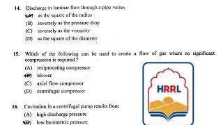 HRRL Refinery Practice Paper For Chemical Diploma Also Important For RFCL