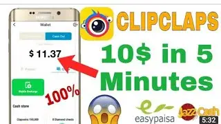 Clipclaps 10$ in 5 Minutes With Proof || Clipclaps 100% 10$ Working Trick || Must Watch