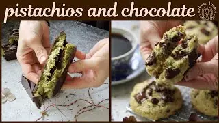 Pistachios and Chocolate (Dubai Chocolate & Pistachio Cookies)